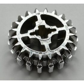   32269 Chrome Silver Technic, Gear 20 Tooth Double Bevel   Custom chromed by Bubul