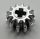 32270 Chrome Silver Technic, Gear 12 Tooth Double Bevel Custom chromed by BUBUL