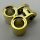 32291, 42163 | Chrome Gold Technic, Axle and Pin Connector Perpendicular Double | Custom Chromed by BUBUL