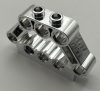 32333 Chrome Silver Technic, Pin Connector Block 1 x 5 x 3  Part: 32333  Custom Chromed by Bubul