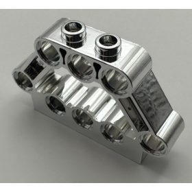   32333 Chrome Silver Technic, Pin Connector Block 1 x 5 x 3  Part: 32333  Custom Chromed by Bubul