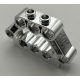 32333 Chrome Silver Technic, Pin Connector Block 1 x 5 x 3  Part: 32333  Custom Chromed by Bubul