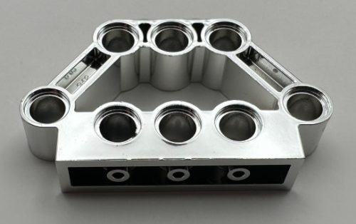 32333 Chrome Silver Technic, Pin Connector Block 1 x 5 x 3  Part: 32333  Custom Chromed by Bubul