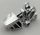 32475 | Chrome Silver Bionicle Foot with Ball Joint Socket 3 x 6 x 2 1/3 | Custom Chromed by BUBUL