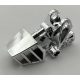 32475 | Chrome Silver Bionicle Foot with Ball Joint Socket 3 x 6 x 2 1/3 | Custom Chromed by BUBUL