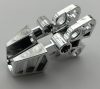 32475 | Chrome Silver Bionicle Foot with Ball Joint Socket 3 x 6 x 2 1/3 | Custom Chromed by BUBUL