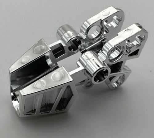 32475 | Chrome Silver Bionicle Foot with Ball Joint Socket 3 x 6 x 2 1/3 | Custom Chromed by BUBUL