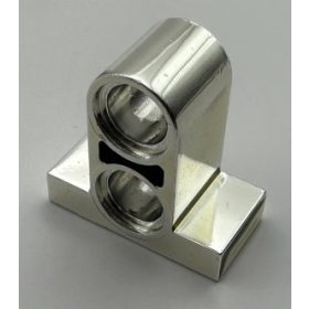   32530 Chrome Silver Technic, Pin Connector Plate 1 x 2 x 1 2/3 with 2 Holes (Double on Top)  Custom Chromed by BUBUL