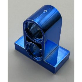   32530 Chrome Blue Technic, Pin Connector Plate 1 x 2 x 1 2/3 with 2 Holes (Double on Top)  Custom Chromed by BUBUL