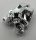 32553 | Chrome Silver Bionicle Head Connector Block 3 x 4 x 1 2/3 | Custom Chromed by BUBUL