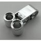 32557 | Chrome Silver Technic, Pin Connector Perpendicular Double 3L | Custom Chromed by Bubul