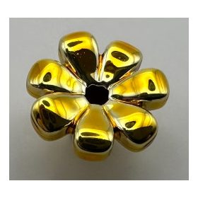   32606 | Chrome Gold Friends Accessories Flower with 7 Thick Petals and Pin | Custom Chromed by BUBUL