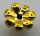 32606 | Chrome Gold Friends Accessories Flower with 7 Thick Petals and Pin | Custom Chromed by BUBUL