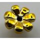 32606 | Chrome Gold Friends Accessories Flower with 7 Thick Petals and Pin | Custom Chromed by BUBUL