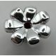 32606 | Chrome Silver Friends Accessories Flower with 7 Thick Petals and Pin | Custom Chromed by BUBUL