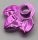 32607 |  Chrome Pink Plant Plate, Round 1 x 1 with 3 Layered Leaves or 5971 | Custom Chromed by BUBUL