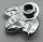 32607 |  Chrome Silver Plant Plate, Round 1 x 1 with 3 Layered Leaves or 5971 | Custom Chromed by BUBUL