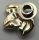 32607 |  Chrome Gold Plant Plate, Round 1 x 1 with 3 Layered Leaves or 5971 | Custom Chromed by BUBUL