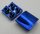 32803 Chrome BLUE Slope, Curved 2 x 2 Inverted Custom Chromed by BUBUL
