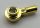 32828 | Chrome Gold Bar 1L with 1 x 1 Round Plate with Hollow Stud | Custom Chromed by BUBUL