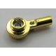 32828 | Chrome Gold Bar 1L with 1 x 1 Round Plate with Hollow Stud | Custom Chromed by BUBUL