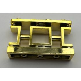   32932 | Chrome Gold Fence 1 x 4 x 2 Ornamental Asian Lattice with 4 Studs | Custom Chromed by BUBUL
