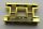 32932 | Chrome Gold Fence 1 x 4 x 2 Ornamental Asian Lattice with 4 Studs | Custom Chromed by BUBUL