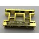 32932 | Chrome Gold Fence 1 x 4 x 2 Ornamental Asian Lattice with 4 Studs | Custom Chromed by BUBUL