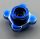 33291 Chrome Blue Plate, Round 1 x 1 with Flower Edge  33291 or 28573 Custom Chromed by BUBUL