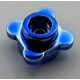 33291 Chrome Blue Plate, Round 1 x 1 with Flower Edge  33291 or 28573 Custom Chromed by BUBUL