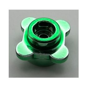   33291 Chrome Green Plate, Round 1 x 1 with Flower Edgepart;  33291 or 28573 Custom Chromed by BUBUL