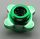 33291 Chrome Green Plate, Round 1 x 1 with Flower Edgepart;  33291 or 28573 Custom Chromed by BUBUL