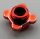 33291 Chrome-Red Plate, Round 1 x 1 with Flower Edge (4 Knobs) (R) Part 33291 or 28573 Custom Chromed by Bubul