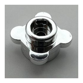   33291 Chrome Silver Plate, Round 1 x 1 with Flower Edgepart;  33291 or 28573 Custom Chromed by BUBUL