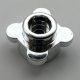 33291 Chrome Silver Plate, Round 1 x 1 with Flower Edgepart;  33291 or 28573 Custom Chromed by BUBUL