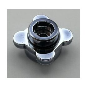   33291 Chrome Titan Plate, Round 1 x 1 with Flower Edge  33291 or 28573 Custom Chromed by BUBUL