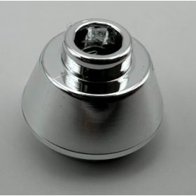    33492 | Chrome Silver Cone 1 1/2 x 1 1/2 x 2/3 Truncated | Custom Chromed by Bubul