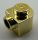 3386 | Chrome Gold Brick, Round 1 x 1 x 2/3 Half Circle Extended with Stud on Side | Custom Chromed by BUBUL