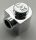 3386 | Chrome Silver Brick, Round 1 x 1 x 2/3 Half Circle Extended with Stud on Side | Custom Chromed by BUBUL