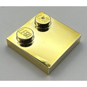   33909 | Chrome Gold Tile, Modified 2 x 2 with Studs on Edge | Custom Chromed by BUBUL