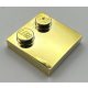 33909 | Chrome Gold Tile, Modified 2 x 2 with Studs on Edge | Custom Chromed by BUBUL