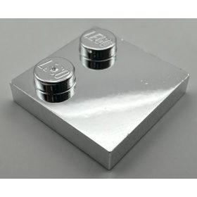   33909 | Chrome Silver Tile, Modified 2 x 2 with Studs on Edge | Custom Chromed by BUBUL