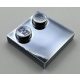 33909 | Chrome Titan Tile, Modified 2 x 2 with Studs on Edge | Custom Chromed by BUBUL