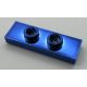 34103 Chrome BLUE Plate, Modified 1 x 3 with 2 Studs (Double Jumper)  Custom Chromed by BUBUL