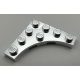 35044 Chrome Silver Plate, Modified 4 x 4 with 3 x 3 Curved Cutout Custom Chromed by Bubul