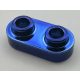 35480 Chrome Blue Plate, Modified 1 x 2 Rounded with 2 Open Studs 35480  Custom Chromed by BUBUL