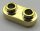 35480 Chrome GOLD Plate, Modified 1 x 2 Rounded with 2 Open Studs 35480  Custom Chromed by BUBUL