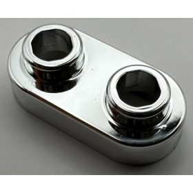   35480 Chrome Silver Plate, Modified 1 x 2 Rounded with 2 Open Studs 35480  Custom Chromed by BUBUL