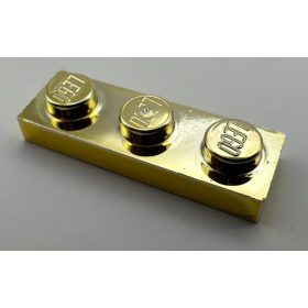 3623 | Chrome Gold Plate 1 x 3 | Custom Chromed by BUBUL