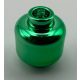 3626 | Chrome Green Minifig, - Head (Plain) - Hollow Stud | Custom Chromed by BUBUL